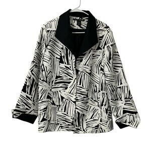 Scott Taylor Vintage Black & White Open Front Jacket(Size 1X)